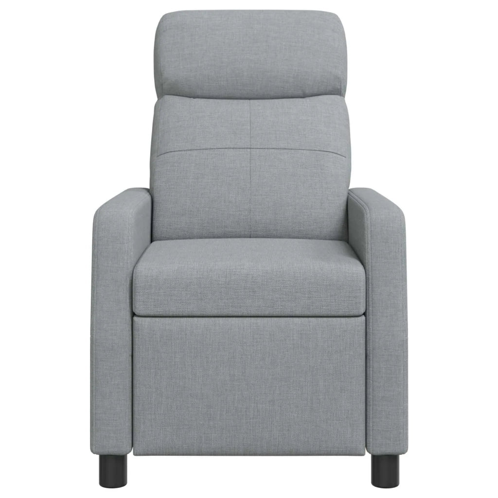 Divano Sedia-Poltrona reclinabile Grigio Chiaro Tessuto 793015