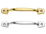 MANIGLIE PER MOBILI FISSE IN OTTONE- - mm.115x17h. - interfori mm.100 ottone cromato - 10 pezzi
