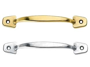 MANIGLIE PER MOBILI FISSE IN OTTONE- - mm.115x17h. - interfori mm.100 ottone cromato - 10 pezzi