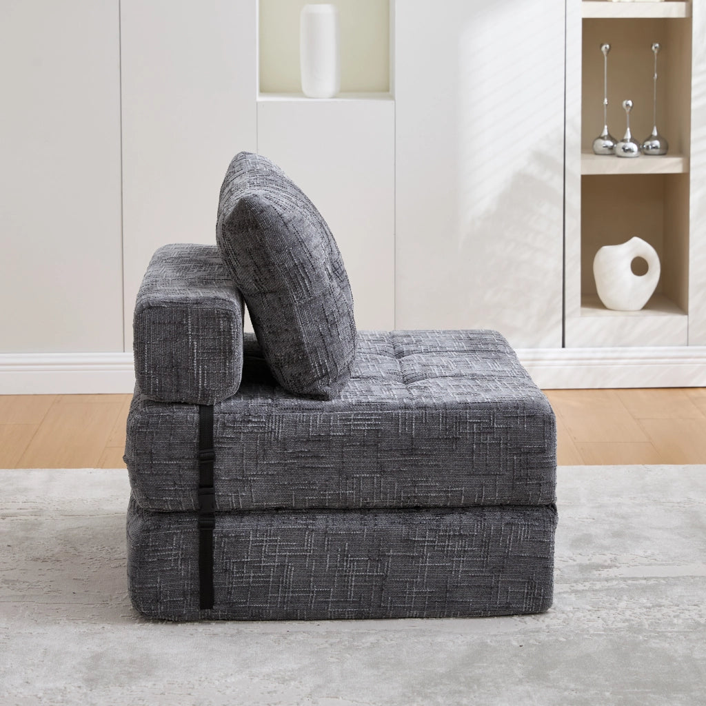 DIVANO LETTO PIEGHEVOLE 29 x 29 x 88 cm Chenille Grigio