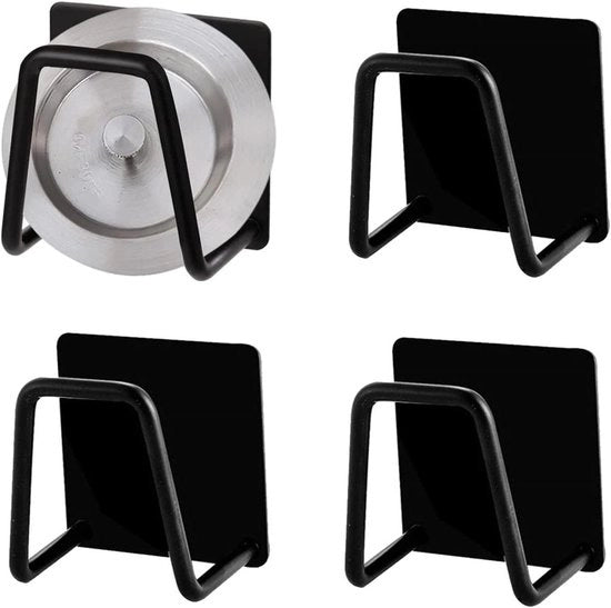 Set a 4 elementi di sostegno per spugne in acciaio inossidabile | Haken autoadesivi | Accessorio multifunzionale per la doccia | Ospite per spazzolino da denti duraturo e impermeabile
