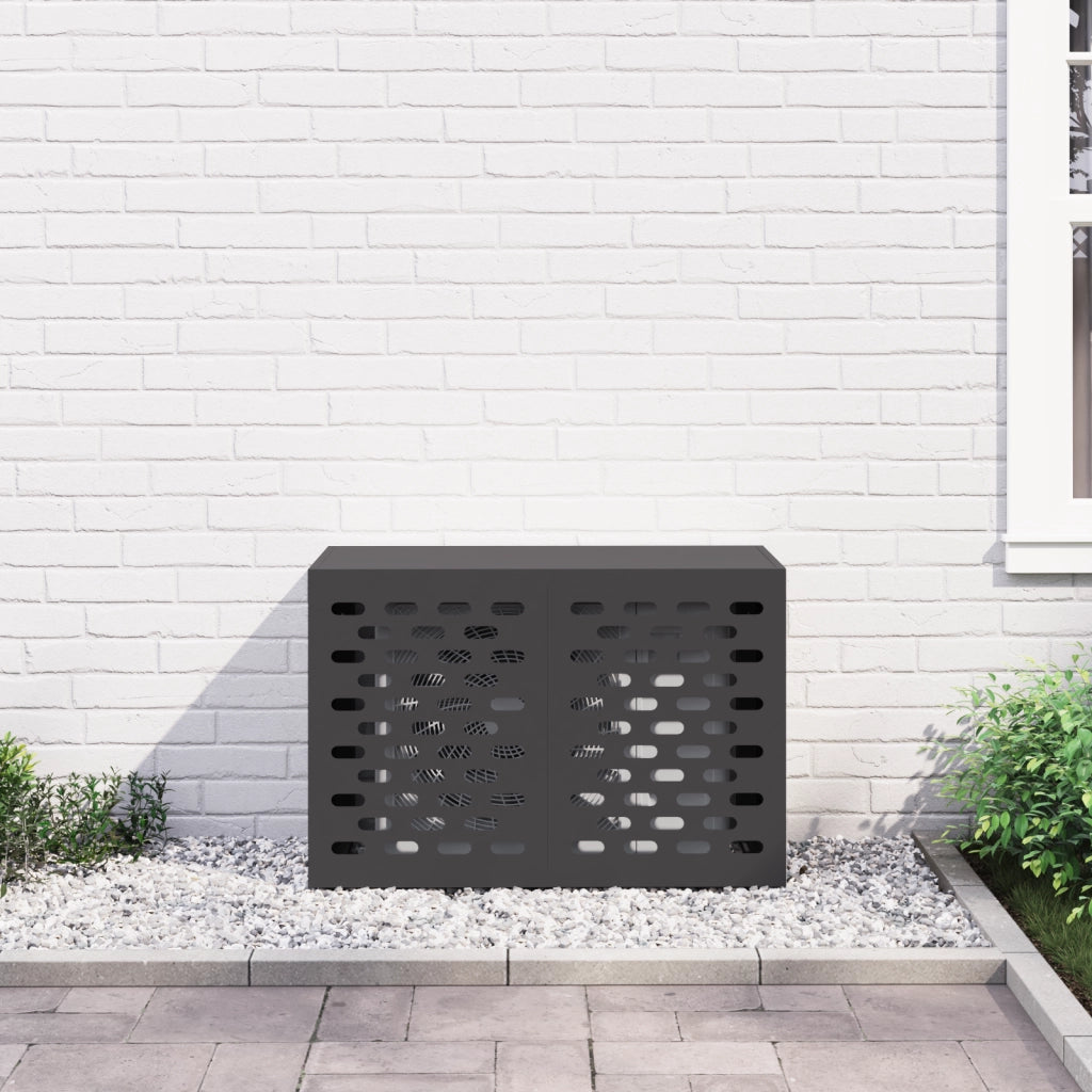 Copertura per condizionatori d'aria  nera 90x40x60 cm in acciaio