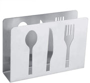 Servitore Verticale per Fazzoletti di Servizio - Stabile e Moderno - Accessori da Cucina - Lamiere in Acciaio Inossidabile - Bordo Liscio - Ideale per Cucina e Ristoranti - Dispensatore per Fazzoletti di Servizio