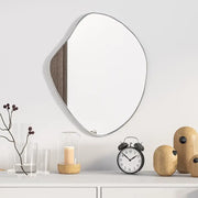 Specchio da Parete-Specchio a Muro-Specchio Decorativo Argento 50x40 cm