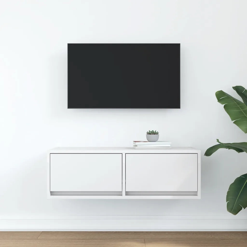 vidaXL Mobile Porta TV Bianco 80x31x25,5 cm in Legno Multistrato