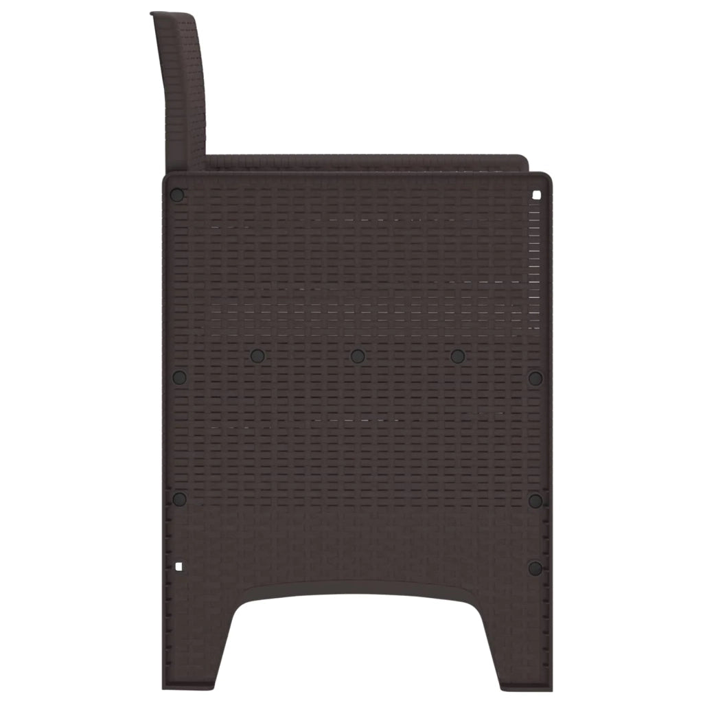 Sedia da Giardino 2 pz | Sedie da Esterno Marrone 53 x 49 x 85 cm Polipropilene