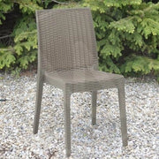 SEDIA IN RESINA SIMIL RATTAN SELENE IMPILABILE MADE IN ITALY CM. 55x46x85H