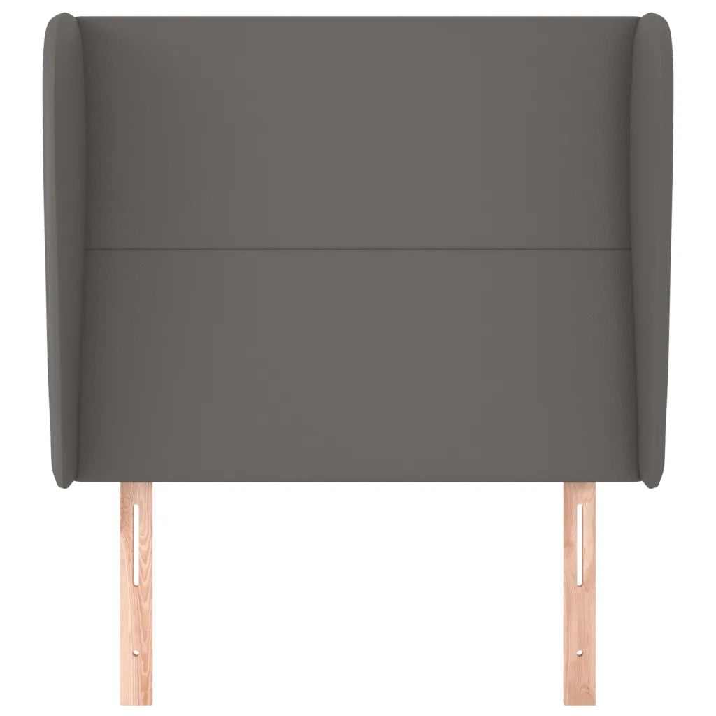 Testiera | Testata ad Orecchio Grigio Scuro 93x23x118/128cm in Similpelle