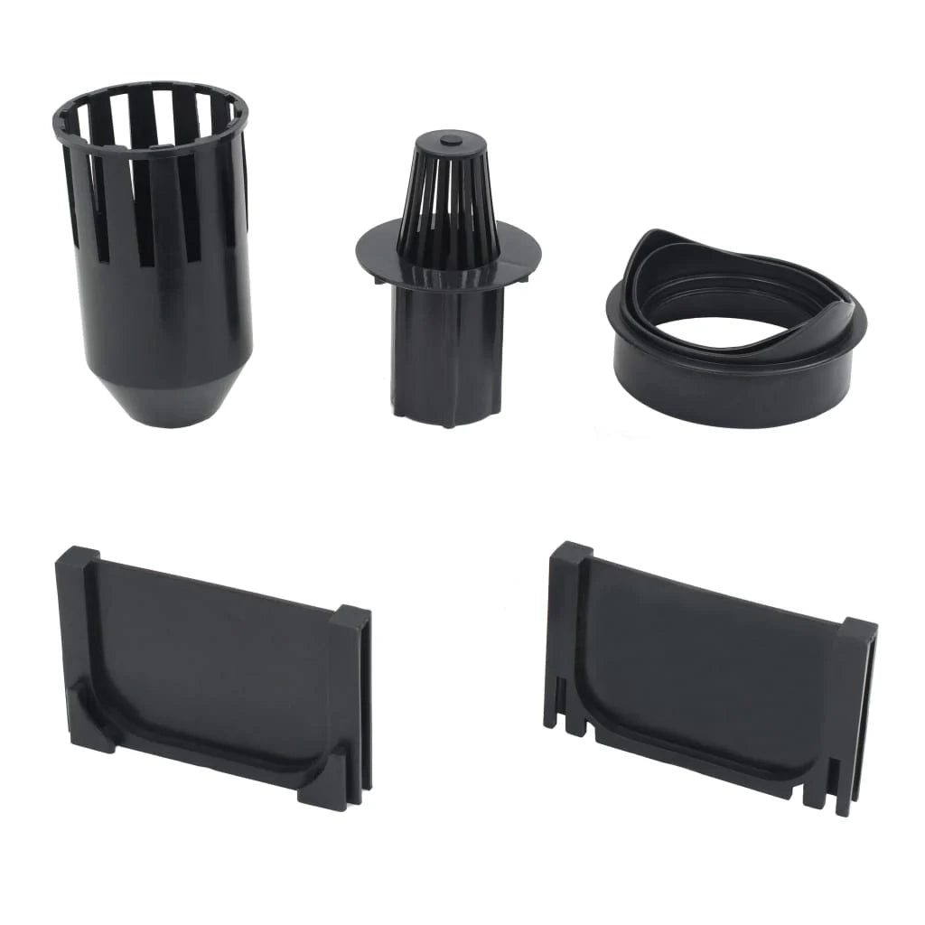 Set di tre canaline di drenaggio in plastica nera da 3 m 02_0003068