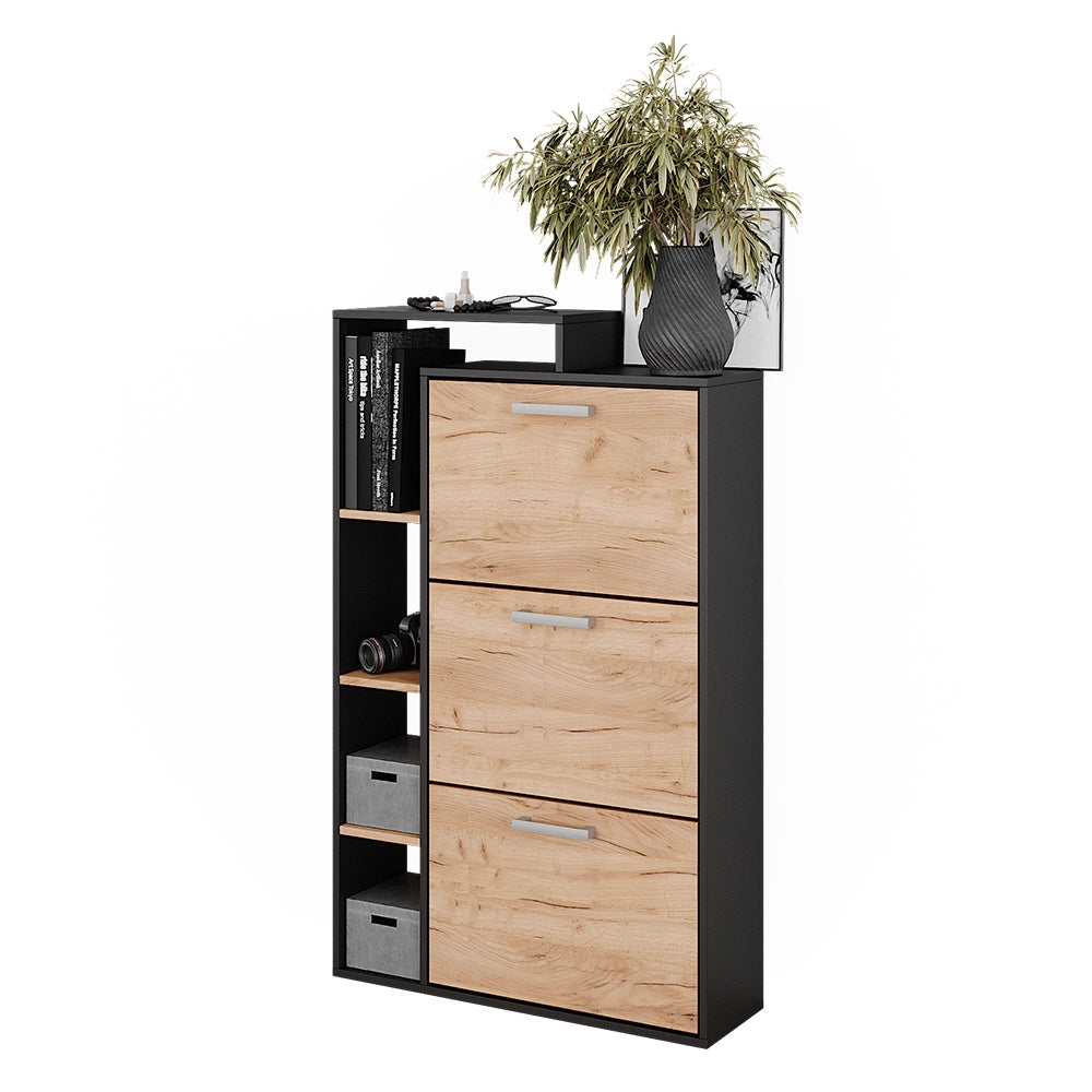 Vicco Scarpiera Quercia dorata 80 x 128.3 cm con 3 scomparti