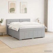 Letto box spring con materasso Grigio Chiaro 140 x 200 cm 3452691