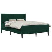 Letto matrimoniale | Letto per adulti | Struttura letto con materasso Verde Scuro 120 x 190 cm Velluto