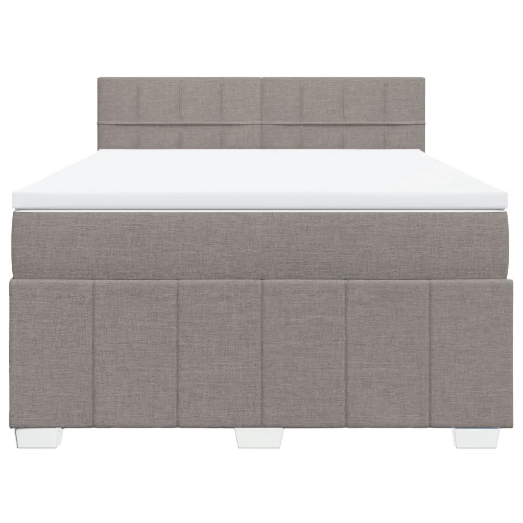 Giroletto a Molle con Materasso Tortora 160x200 cm in Tessuto 3289423