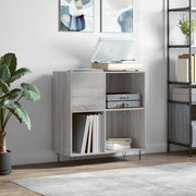 Mobile Porta Dischi Grigio Sonoma 84,5x38x89 Legno Multistrato 831778