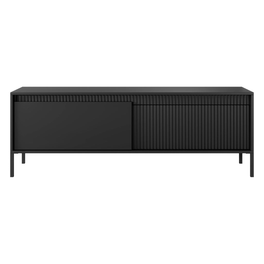 Kameza, Mobile Porta tv un Ripiano, 154x40x53h cm Nero