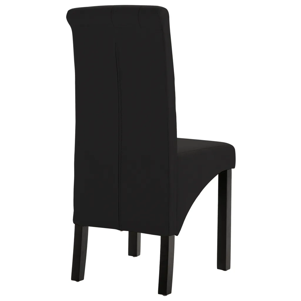 Sedie da Pranzo 4 pz Nere in Tessuto cod mxl 31540