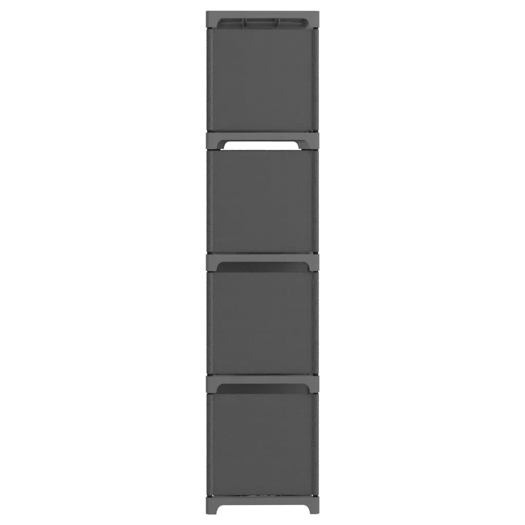 Mensola con 12 Vani a Cubo Grigia 103x30x141 cm in Tessuto CFW2989264