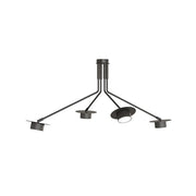Plafoniera Minimal Cerere Acciaio Nero 4 Luci Gx53 Ip20