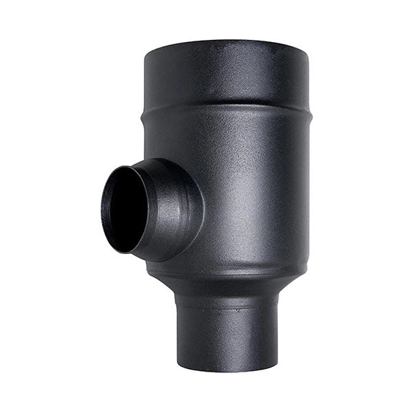 Elemento sdoppiatore canna fumaria tubo coassiale nero D. 80/130 CE in acciaio 316 per stufa pellet  Made in Italy UNI 1856/2