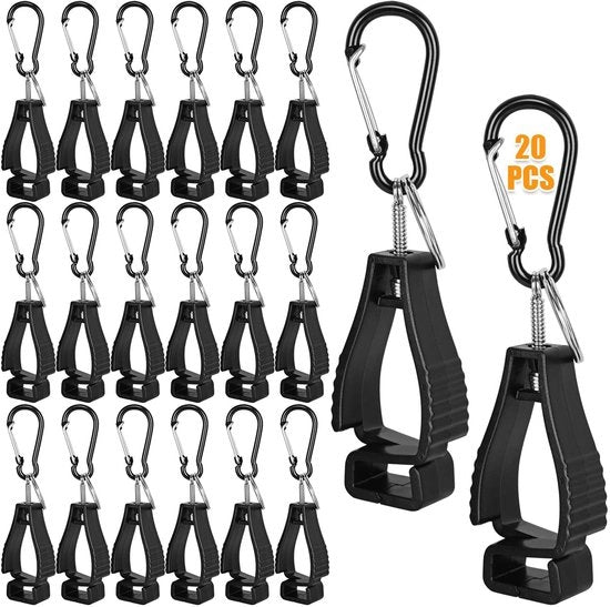 Otturatore per guanti robusto e sicuro - Clip per guanti - Maniglia per guanti di sicurezza - Ergonomico - Materiale POM - Otturatore per guanti