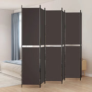 Divisorio a 6 Pannelli Marrone 300x220 cm in Tessuto cod mxl 57798
