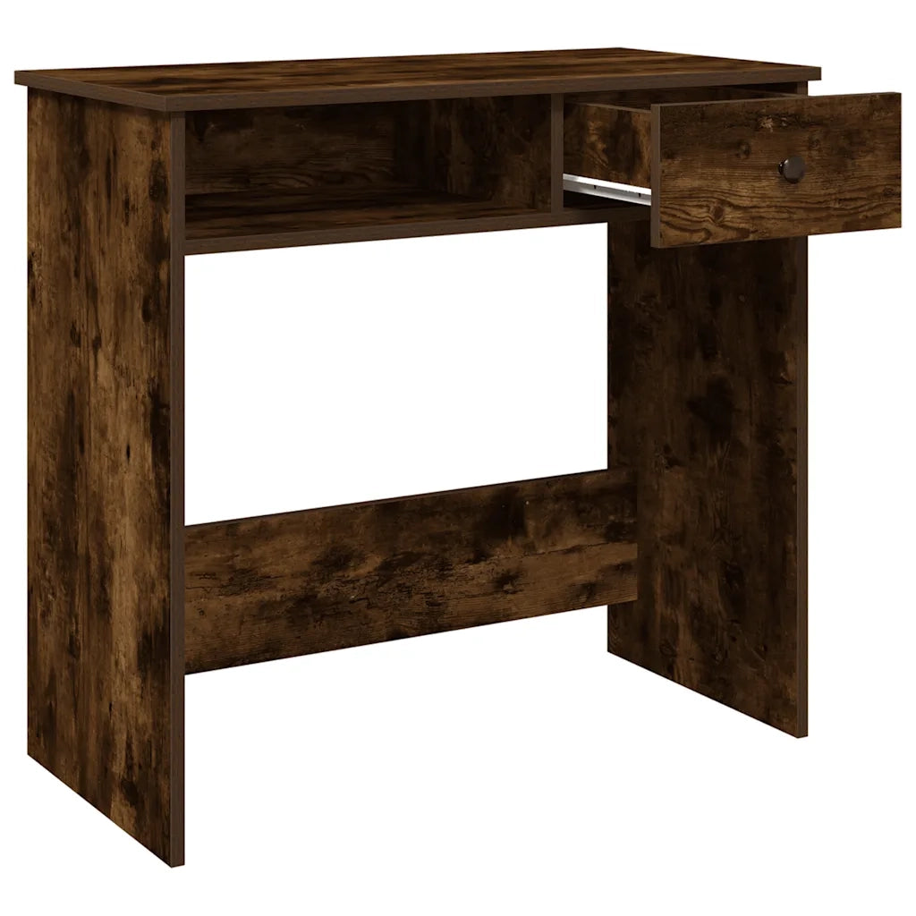 Scrivania Rovere Fumo 80x40x75 cm in Legno Multistrato 860476