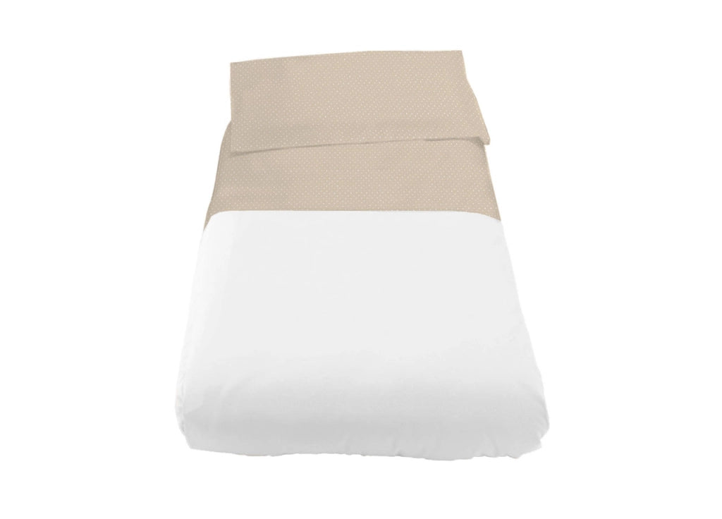Federa Per Lettino E Culla Fantasia Pois - Culla - Beige
