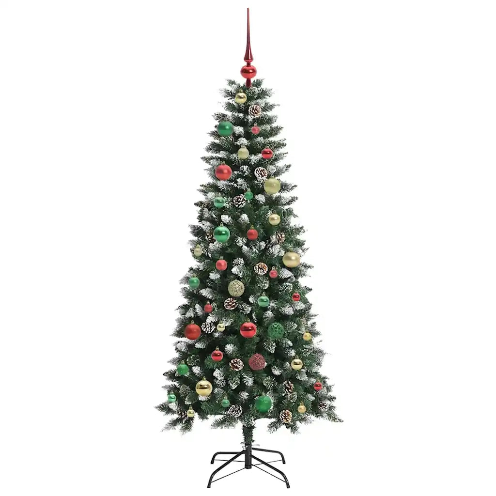 Albero di Natale Artificiale-Albero Natalizio con 150 LED Verde 150 cm 451126