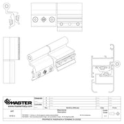 Cerniera Master Italy RAPID 9133.23 Top per profilo NC40 nero opaco Lato apertura: Sinistro