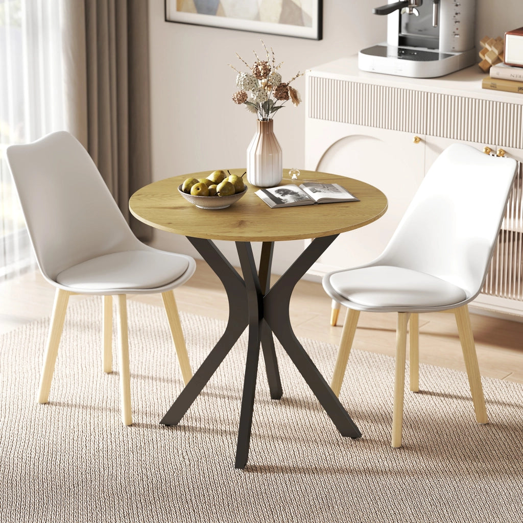 Tavolo da pranzo rotondo ¨C zephmum ¨C legno naturale 78x78x75
