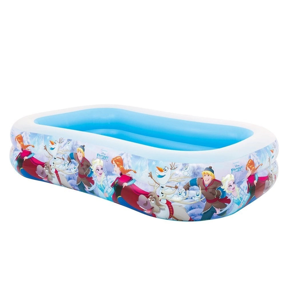 Trade Shop - Piscina Gonfiabile Bambini Disney Frozen 2 Anelli 262 X 175 X 56 Cm Da Giardino -