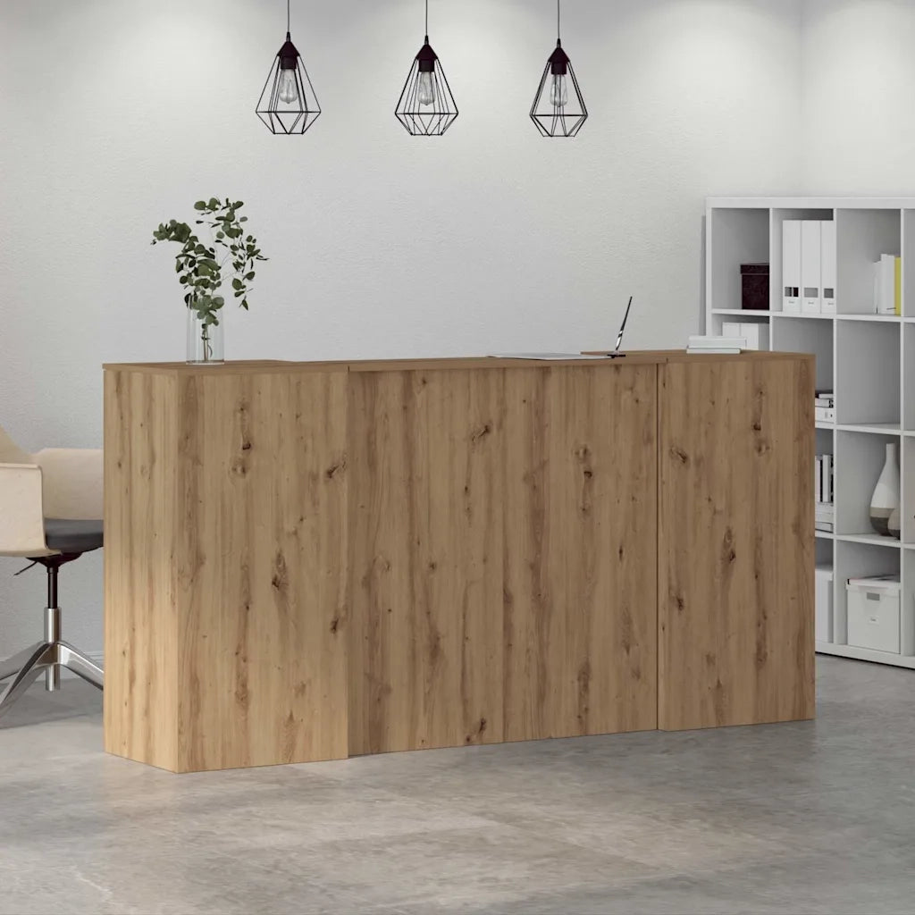 Banco Reception Rovere Artigianale 200x50x103,5cm in Truciolato 3324222