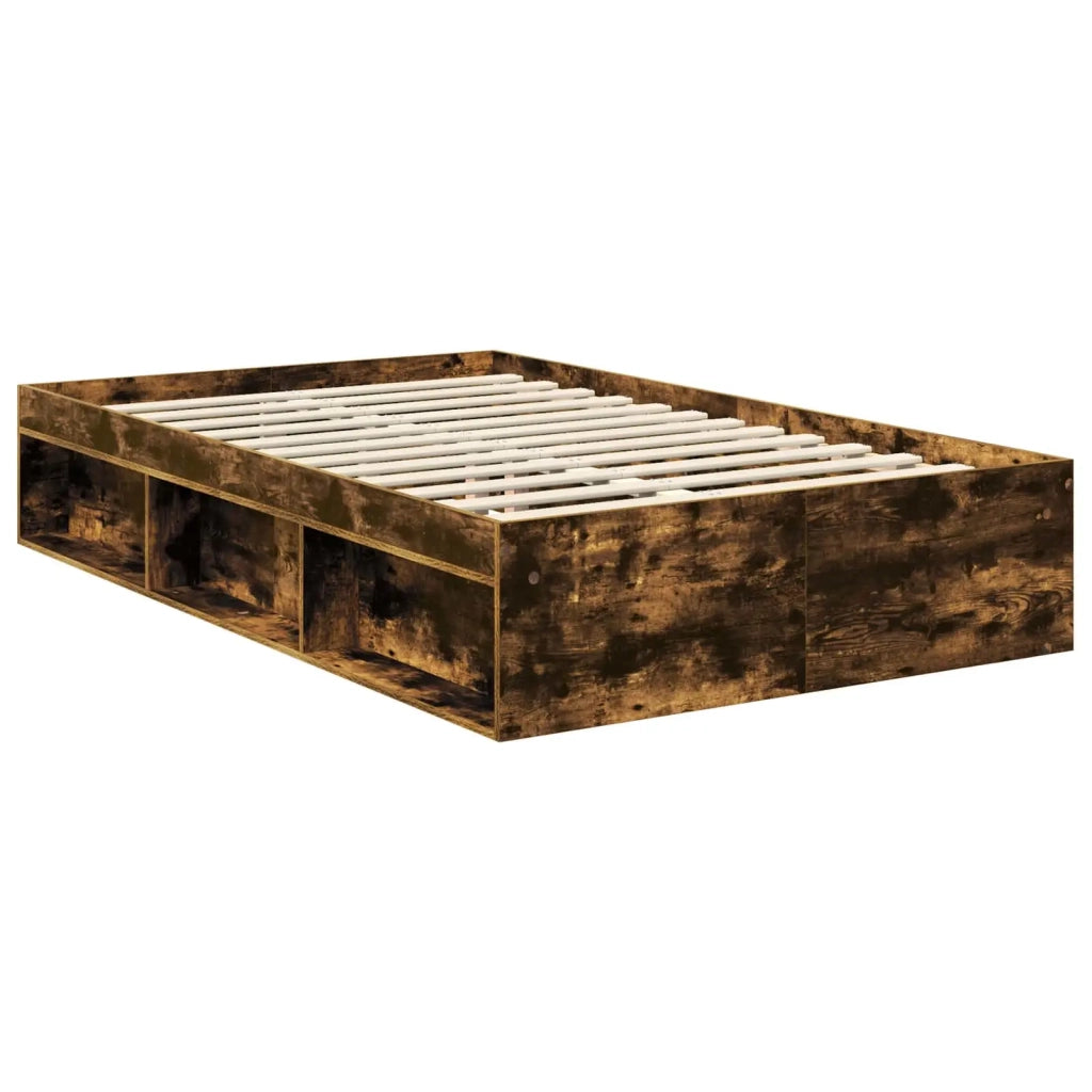 Struttura del letto Rovere fumé 120 x 190 cm Pino massello