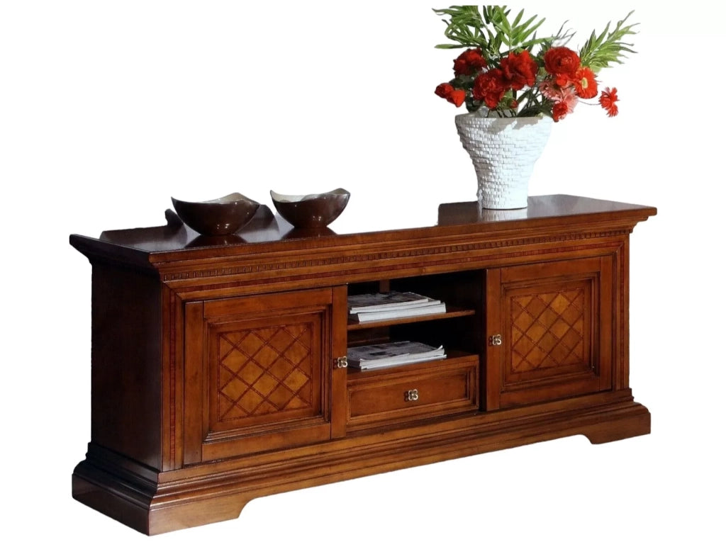 Porta tv in legno 2 ante scorrevoli noce bassano l.169 p.53 h.75 - Mobili 2G