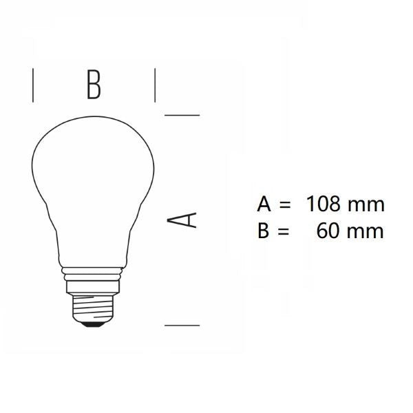 LAMPADINA GOCCIA CUPOLA ARGENTATA LED 7W LUCE CALDA 2700K 680LM E27 BOT