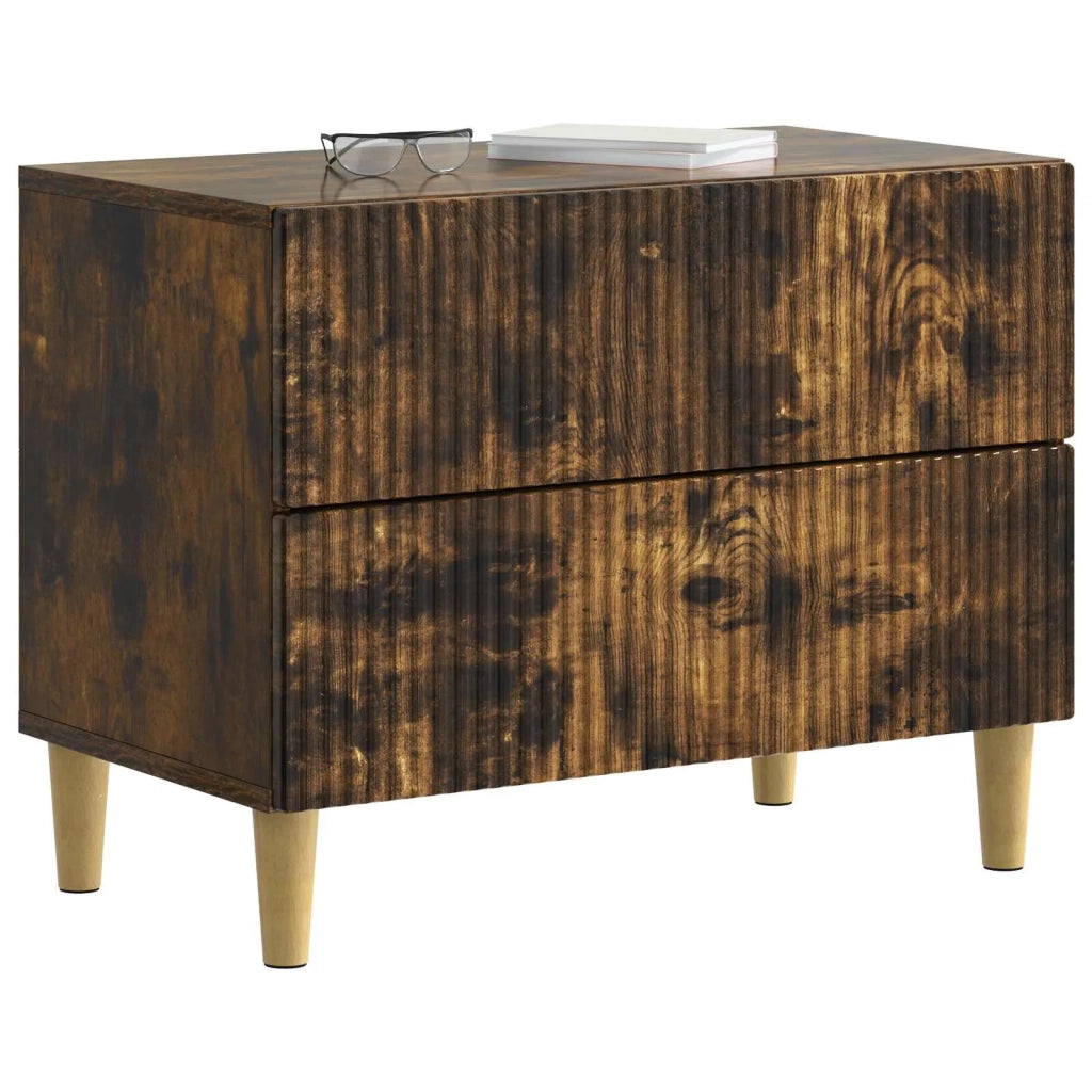 Armadio da Notte con cassetto Rovere Fumo 62 x 34,5 x 48 cm 894550