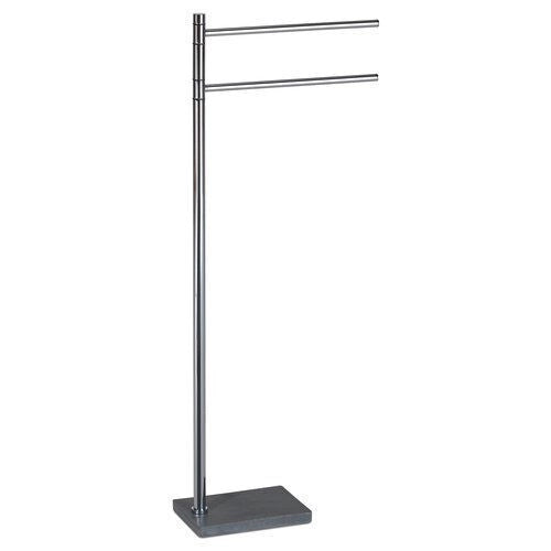 Gedy TA3108 Tania Piantana Asciugamani a 2 Bracci in Acciaio Inox Grigio