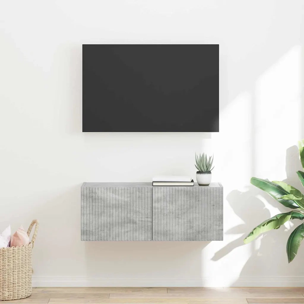 Mobile TV da parete Calcestruzzo 78,5 x 31 x 29,5 cm