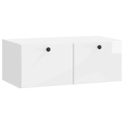 Mobile Porta TV da Muro 78,5 x 41 x 30 cm Bianco Lucido