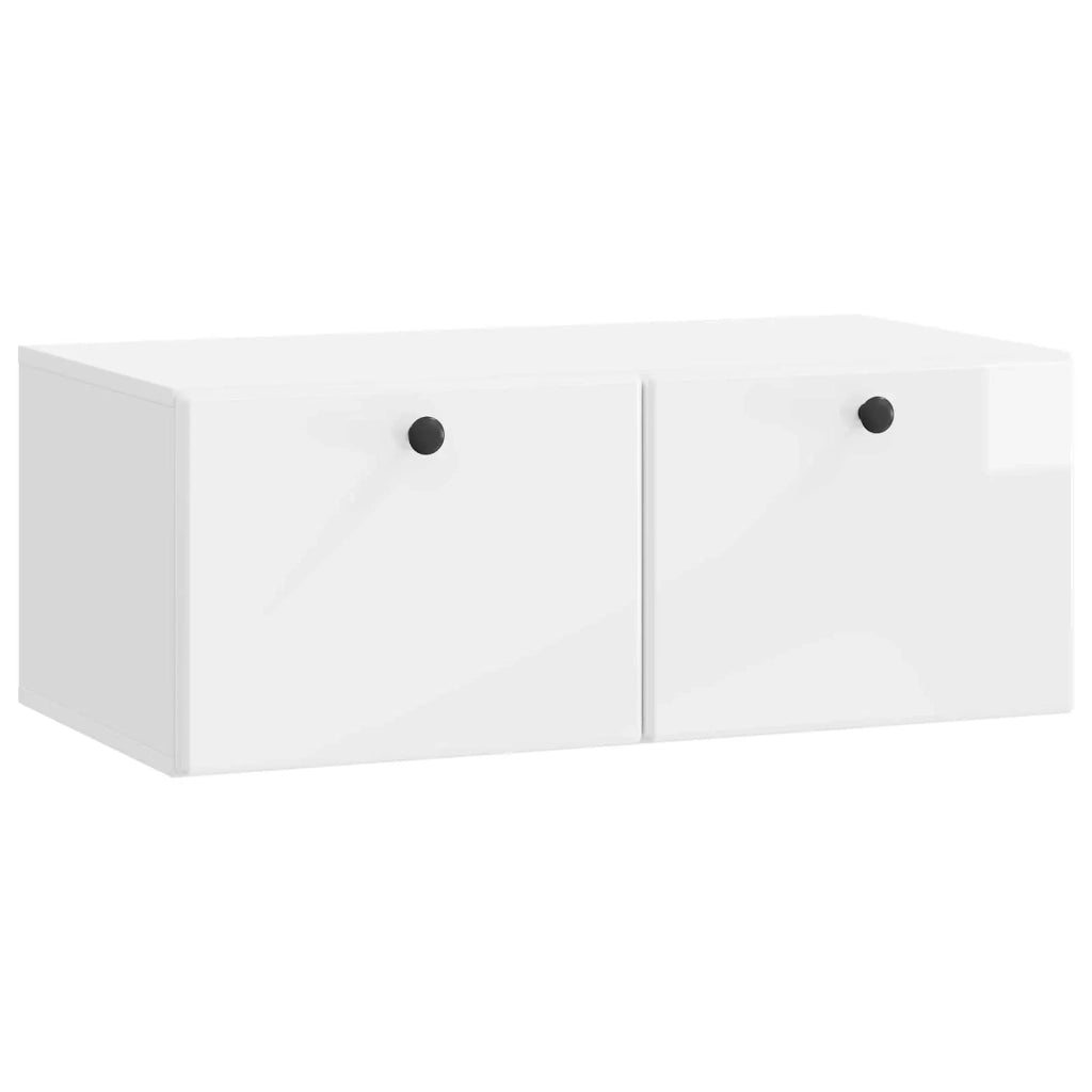 Mobile Porta TV da Muro 78,5 x 41 x 30 cm Bianco Lucido