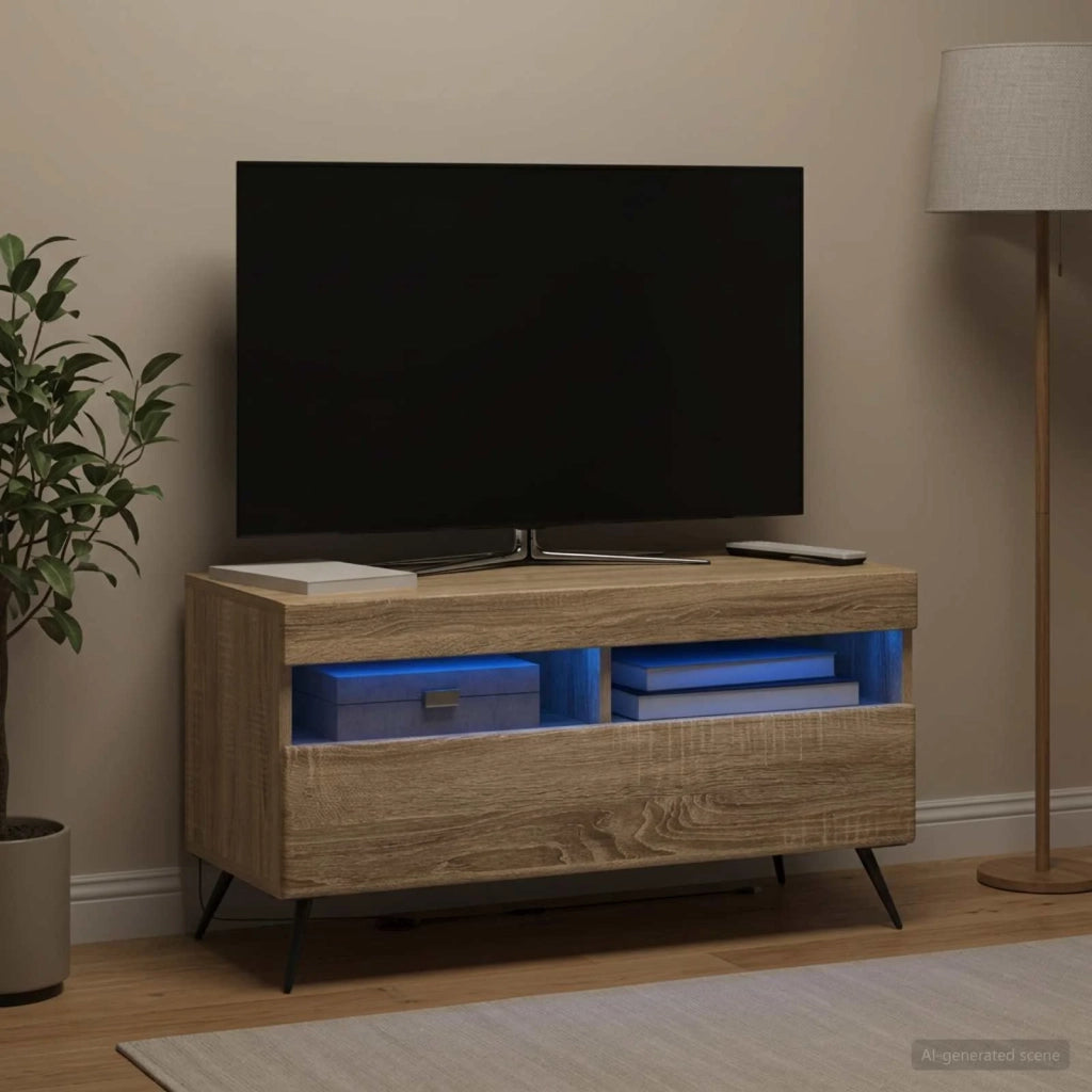 Mobile TV LED Rovere Sonoma Legno ingegnerizzato 897657