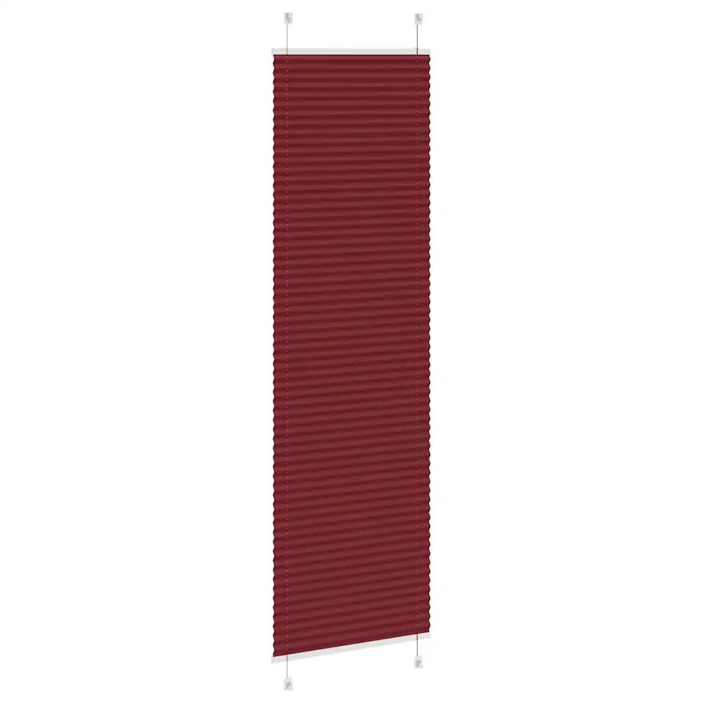Tenda Plissettata Rosso Bordeaux 65x200 cm Larghezza Tessuto 4015255