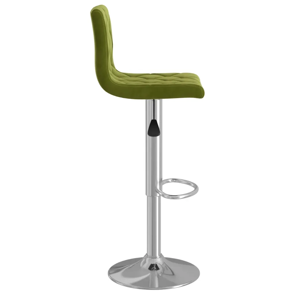 Sgabelli da Bar 2 pz Verde Chiaro in Velluto 333689