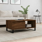 Tavolino da Salotto-Tavolino da soggiorno-Tavolo Rovere Marrone 90x50x36,5 cm in Multistrato 666858