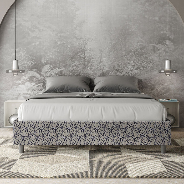 Letto Matrimoniale Sommier 160x200 cm Senza Rete Azelia Era 09 Blu