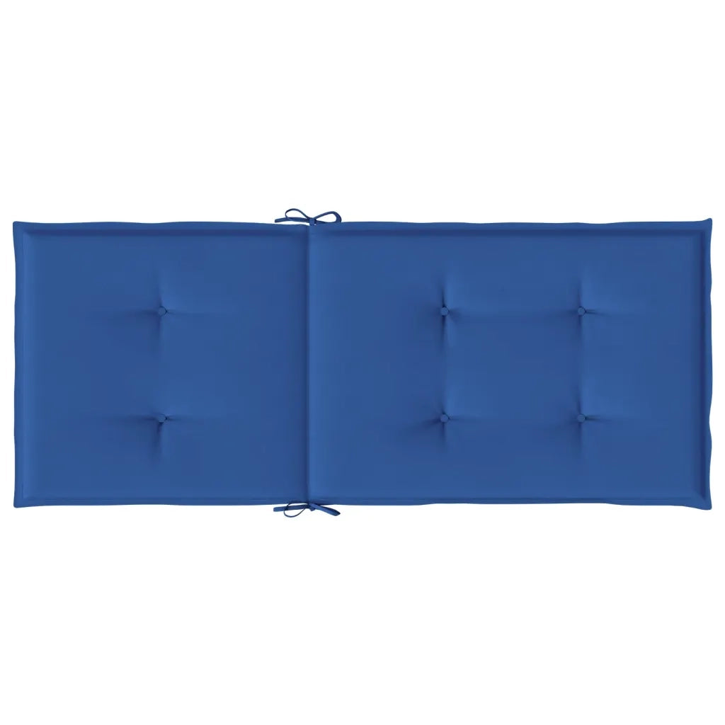 Cuscini per Sedie 2 pz Blu Reale 120x50x3 cm in Tessuto