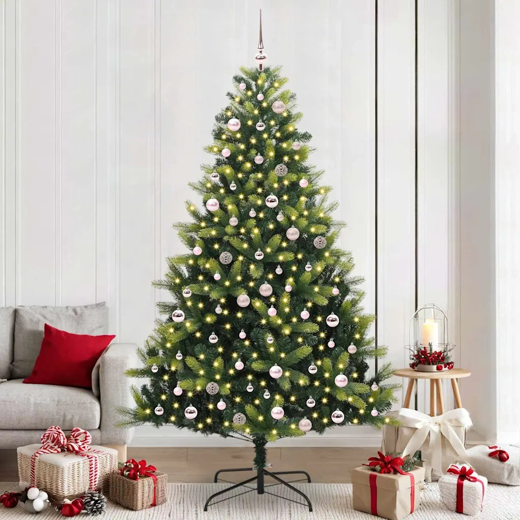 Albero di Natale Artificiale a Cerniera con 300 LED 240 cm 3396011