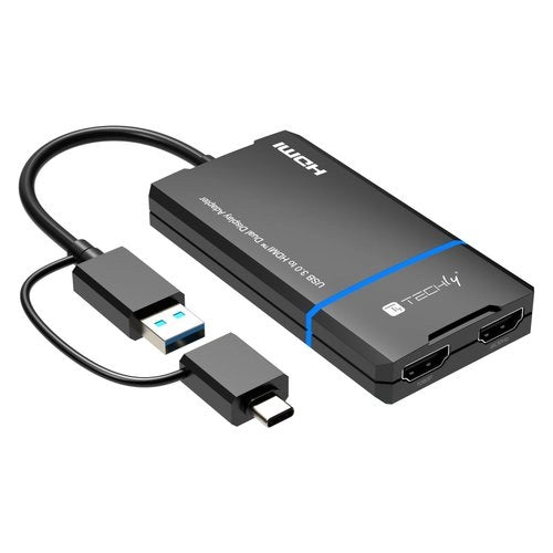 Adattatore video techly iadap usbca-2hdmi