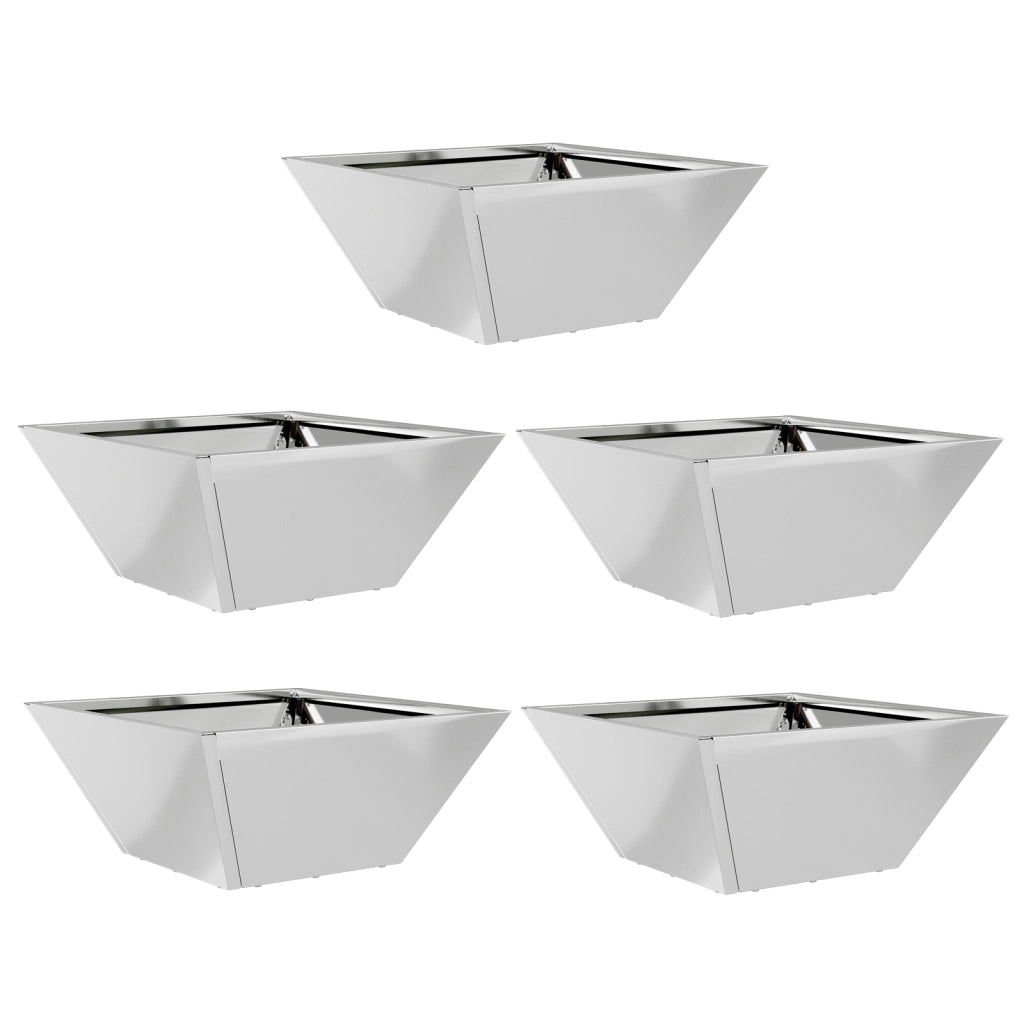 Set di Fioriere in Metallo Acciaio zincato 35 x 35 x 15 cm