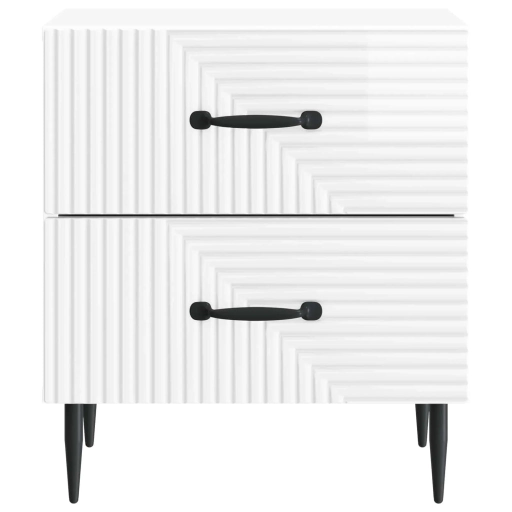 Armadio da Notte con cassetto Bianco Lucido 43 x 34,5 x 47,5 cm 894763
